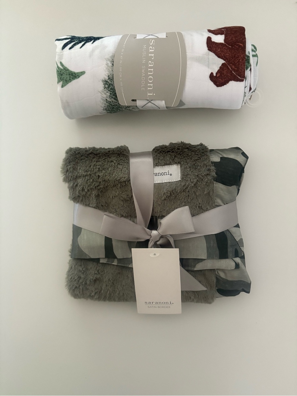 Saranoni baby blanket and swaddle duo